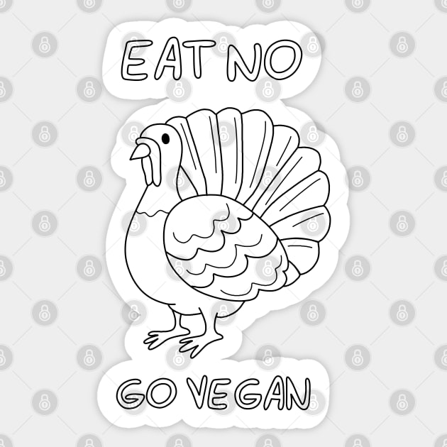 Go vegan - Thanksgiving Sticker by valentinahramov